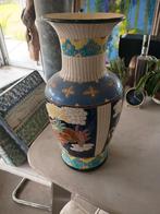 Grote Keramische Vaas met Drakenmotief - 40 cm, Antiek en Kunst, Ophalen of Verzenden