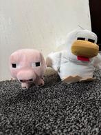 Minecraft knuffels kip en varken, Kinderen en Baby's, Speelgoed | Knuffels en Pluche, Ophalen, Zo goed als nieuw, Overige typen