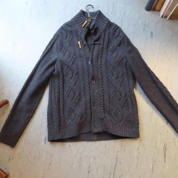 Wollen mannen vest Vanguard maat XL donkerblauw rits+knoop beschikbaar voor biedingen