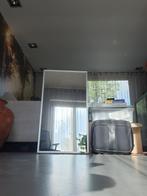 Grote zware spiegel in aluminium lijst, Huis en Inrichting, Ophalen, Gebruikt, 100 tot 150 cm, Rechthoekig