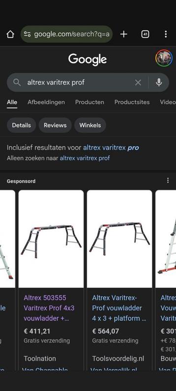 Altrex Steiger Vouwladder Varitrex PRO beschikbaar voor biedingen