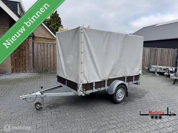 Ongeremde enkelasser aanhanger met huif 250x130x150 750KG beschikbaar voor biedingen