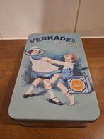 Oud blik van Verkade - blauw, Ophalen