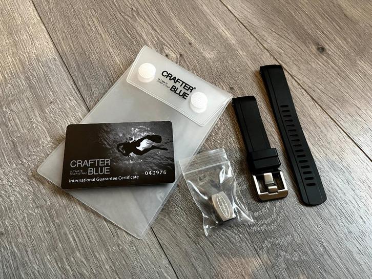 Crafter Blue CB13 zwart rubber horlogeband voor Seiko MM200, Sieraden, Tassen en Uiterlijk, Overige Accessoires, Zo goed als nieuw