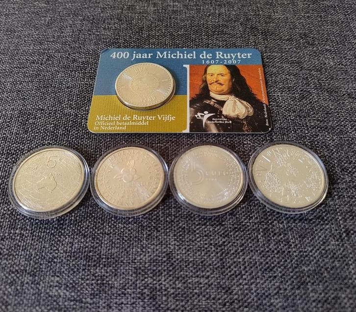 5 Verschillende Zilveren Vijfjes, Postzegels en Munten, Munten | Nederland, Euro's, Vóór koninkrijk, Zilver, Ophalen of Verzenden