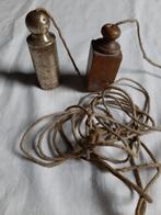 Mooi antiek  koperen zgn. schietlood compleet, Antiek en Kunst, Antiek | Gereedschap en Instrumenten, Ophalen of Verzenden