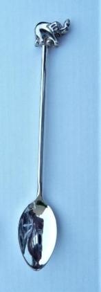 10 VERZ LEPELS VERS.,bijv. olyfantje, PERSIL 2SUIKERSCHEPPEN, Verzenden, Verzilverd, Zo goed als nieuw, Metaal