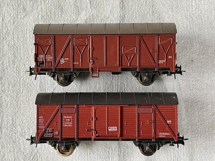 2x Roco DB goederenwagons, Hobby en Vrije tijd, Modeltreinen | H0, Gebruikt, Wagon, Gelijkstroom, Roco, Ophalen of Verzenden