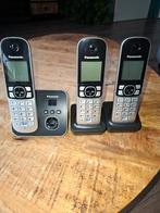 Panasonic KX-TG6823 Draadloze Telefoon met 3 Handsets, Telecommunicatie, Ophalen, Gebruikt, 3 handsets, Stralingsarm