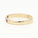 Vintage 14 karaat gouden ring met robijn en diamant, Sieraden, Tassen en Uiterlijk, Ringen, Vintage, 19 tot 20, Vintage, Vintage