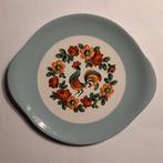 Taartschaal. Decor bloemen en vogel, Gebruikt, Ophalen of Verzenden, Schaal of Schalen, Overige stijlen