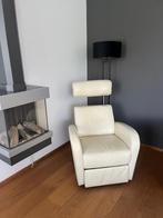 2 luxe witte leren fauteuils – verstelbaar en in topstaat!, Huis en Inrichting, Fauteuils, Ophalen, Zo goed als nieuw, 75 tot 100 cm