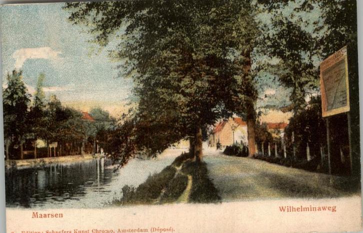 Maarssen Wilhelminaweg st 1904, Verzamelen, Ansichtkaarten | Nederland, Gelopen, Utrecht, Voor 1920, Verzenden