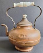 Koperen ketel  met porseleinen handvat - Adv S 476, Ophalen of Verzenden, Koper