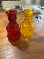 Bloemenvaasjes 44 stuks - geel en rood - bruiloft, Ophalen, Geel, Minder dan 50 cm, Glas