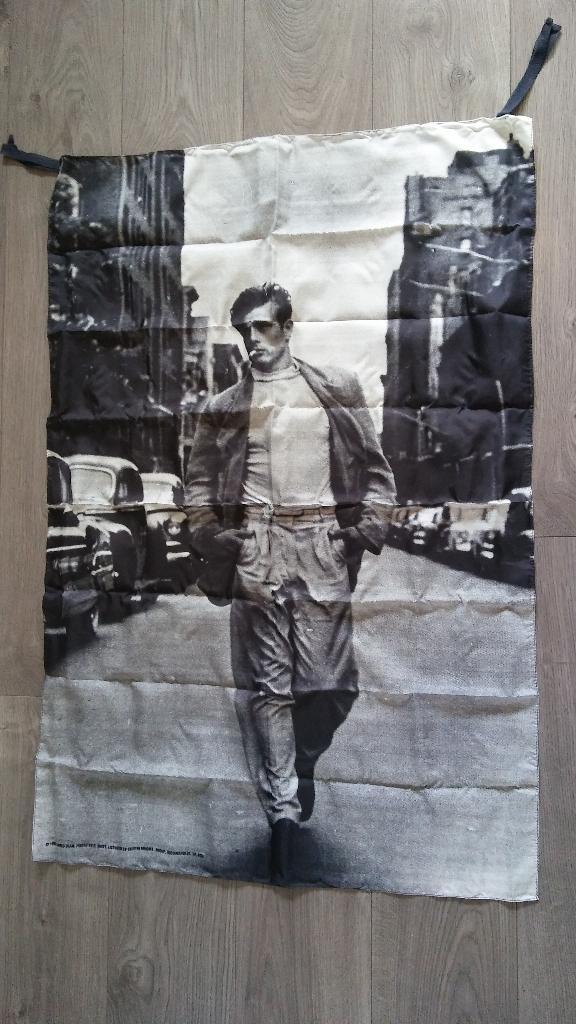 James Dean 1993 rebel without a cause vlag vintage acteur, Verzamelen, Film en Tv, Zo goed als nieuw, Ophalen of Verzenden