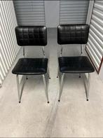 Brabantia vintage keukenstoelen, Huis en Inrichting, Stoelen, Twee, Zwart, Metaal, Ophalen of Verzenden