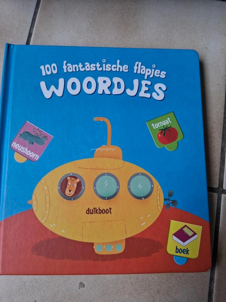 100 Fantastische Flapjes Woordjes - Zo Goed Als Nieuw!, Boeken, Kinderboeken | Baby's en Peuters, Zo goed als nieuw, Uitklap-, Voel- of Ontdekboek