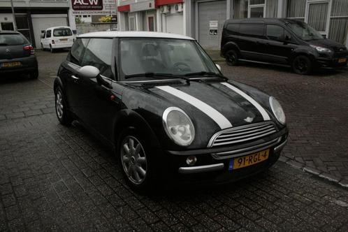 Mini 1.6 16V Cooper 2002 Zwart, Auto's, Mini, Bedrijf, Cooper, Airbags, Airconditioning, Centrale vergrendeling, Elektrische ramen