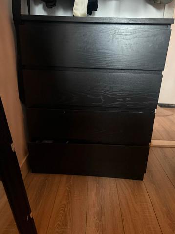 Zwarte ikea Malm kast - afbeelding 1