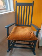 Opgeknapte schommelstoel (baby kamer), Huis en Inrichting, Stoelen, Ophalen, Blauw, Zo goed als nieuw, Eén