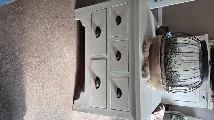Salontafel, Huis en Inrichting, Tafels | Salontafels, Gebruikt, Minder dan 50 cm, 50 tot 100 cm, 50 tot 100 cm, Vierkant, Teakhout