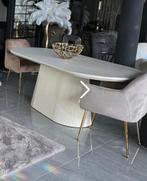 Witte fineer eettafel Kimberly 160x90 - Outlet, Ophalen, Gebruikt, 50 tot 100 cm, 150 tot 200 cm