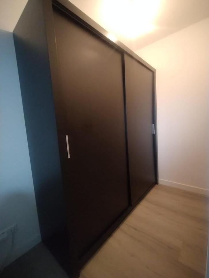 Kledingkast Blake - Mat Zwart - 200 cm - zonder spiegel, Huis en Inrichting, Kasten | Kledingkasten, Zo goed als nieuw, 200 cm of meer