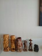Beelden Peru Mexico El Salvador hout aardewerk steen klei, Antiek en Kunst, Ophalen of Verzenden