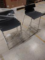 2  Zilver  krukken  met rug leuning  nieuw, Huis en Inrichting, Barkrukken, Ophalen of Verzenden, Nieuw, 60 tot 90 cm