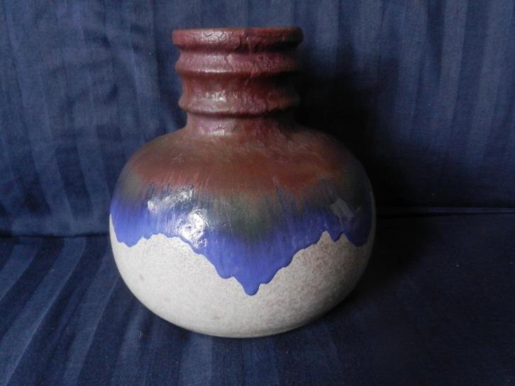 Mooie gekleurde jaren 70 vaas D.0.K. DOK De oude Kruik 19,8, Antiek en Kunst, Antiek | Keramiek en Aardewerk, Ophalen of Verzenden