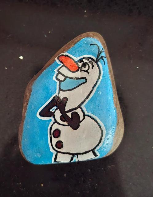 nieuw- Olaf decoratiesteen/ happy stone, Verzamelen, Disney, Nieuw, Beeldje of Figuurtje, Ophalen of Verzenden