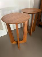 Wooden Side tables, Huis en Inrichting, Tafels | Sidetables, 25 tot 50 cm, Rond, Gebruikt, Minder dan 50 cm
