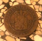 1 Cent 1858 Nederlands Indië, Ophalen of Verzenden, Koning Willem III, 1 cent, Losse munt