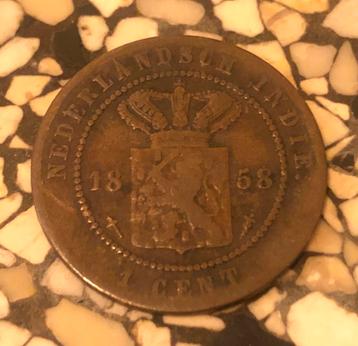 1 Cent 1858 Nederlands Indië beschikbaar voor biedingen