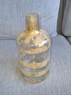 Mooie Vintage decoratieve gouden glas vaas 30 cm hoog, Ophalen, Overige materialen, Overige kleuren, Zo goed als nieuw