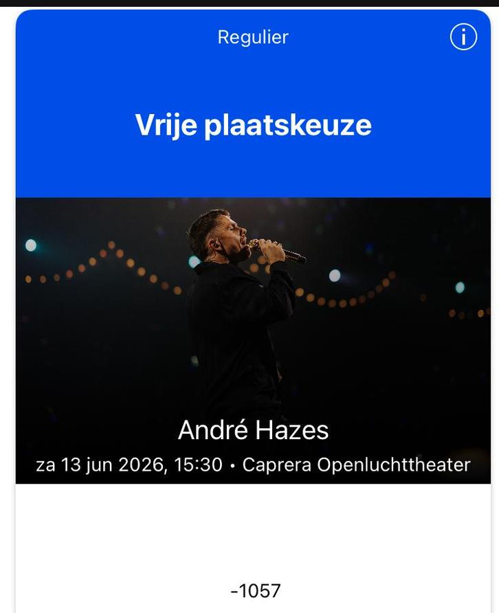 Andre Hazes - Caprera 13 juni 15:30, Tickets en Kaartjes, Concerten | Pop, Twee personen, Juni