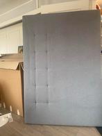 Grijs 2-persoons hoofdeinde voor bed geatis op te halen, Ophalen, Tweepersoons, Zo goed als nieuw, Stof