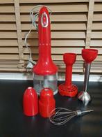 Smeg Staafmixer Rood met Accessoires, Witgoed en Apparatuur, Blenders, Ophalen of Verzenden, Gebruikt, Blender