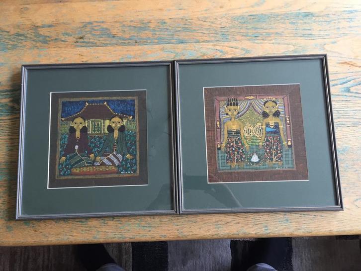 2 prachtige schilderijen,zie foto’s., Antiek en Kunst, Kunst | Schilderijen | Klassiek, Verzenden