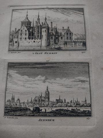 275/276 Hemmen en Arnhem Kopergravure 18e Eeuw dl 3 beschikbaar voor biedingen