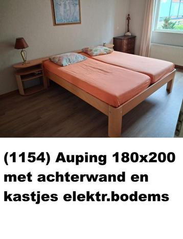 (1154) Auping auronde 180x200 cm in beukenkleur 48cm hoog beschikbaar voor biedingen