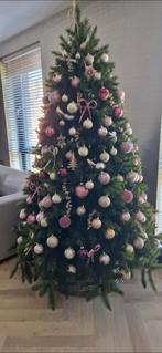 Kerst ballen verhuisdoos vol poeder roze en oud roze, Diversen, Ophalen, Zo goed als nieuw