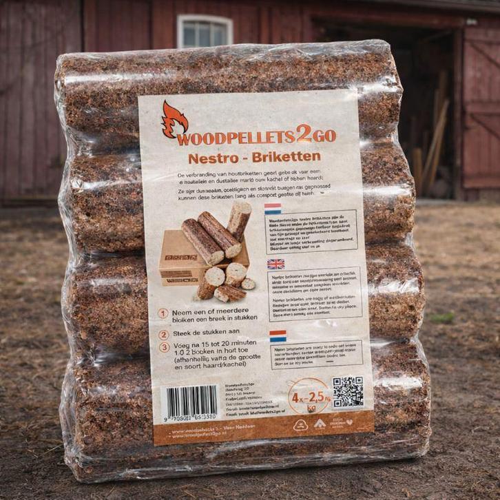 Nestro briketten klein verpakking ., Tuin en Terras, Haardhout, Minder dan 3 m³, Ophalen