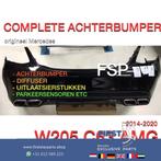 W205 C63 AMG Achterbumper Mercedes C Klasse zwart 63 bumper, Gebruikt, Mercedes-Benz, Ophalen of Verzenden, Achter