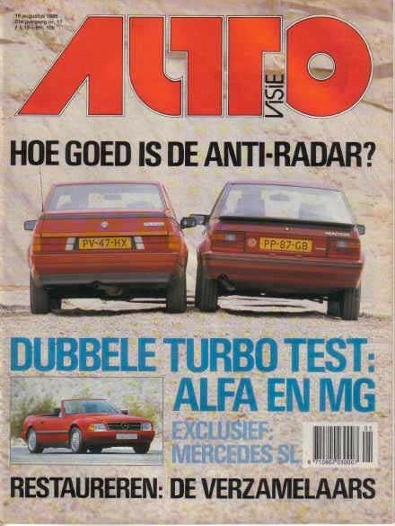 Autovisie 17 1986 : Alfa Romeo 75 1.8 Turbo - MG Montego, Boeken, Auto's | Folders en Tijdschriften, Gelezen, Algemeen, Ophalen of Verzenden