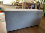 Grijze poef, Minder dan 50 cm, Zo goed als nieuw, Stof, Rechthoekig