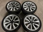 19 Inch Tesla Model 3 Performance velgen met banden 5x114.3, 19 inch, Gebruikt, Banden en Velgen, Ophalen of Verzenden