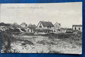 ansichtkaart van Bergen aan Zee ; Hotel Cafe Prins Maurits. beschikbaar voor biedingen