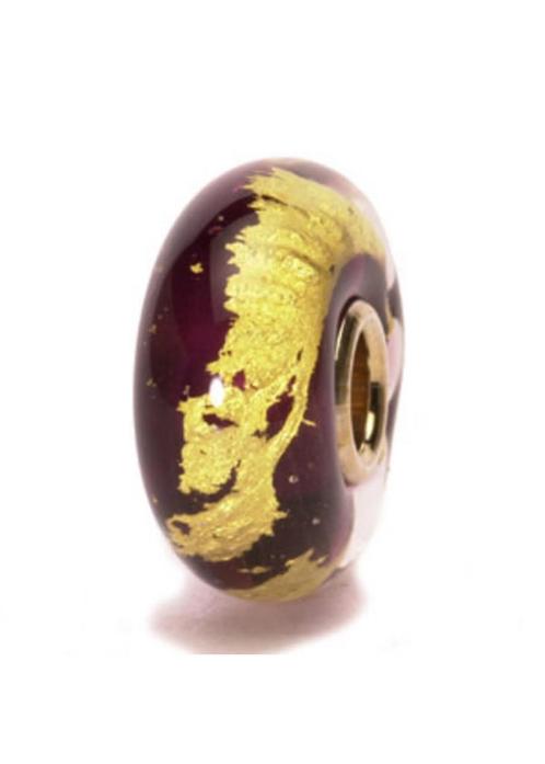 Trollbead Charka paars goud derde oog, Sieraden, Tassen en Uiterlijk, Bedels, Zo goed als nieuw, Trollbeads, 1 bedel, Ophalen of Verzenden